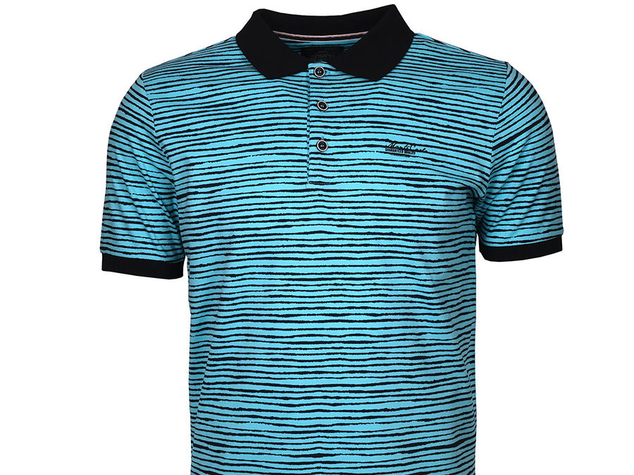 Poloshirt Blau gestreift